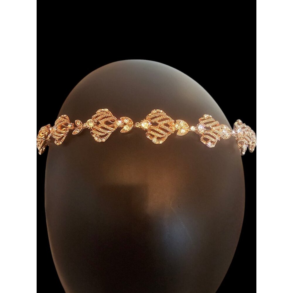 Rose Gold Crystal Deco Headband - Picture 2 of 6